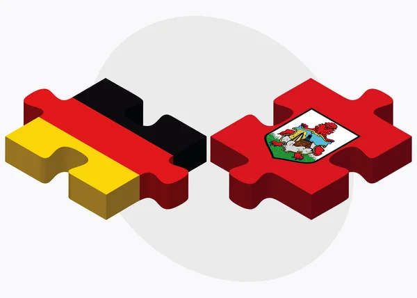 Banderas de Alemania y Bermudas — Archivo Imágenes Vectoriales