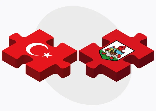 Τουρκία και σημαίες Βερμούδες — Διανυσματικό Αρχείο