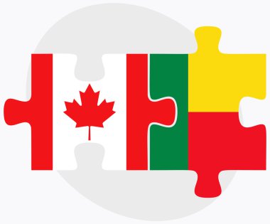 Kanada ve Benin bayrakları