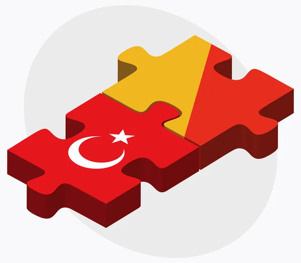 Türkiye ve Birleşik Arap Emirlikleri bayrağı — Stok Vektör
