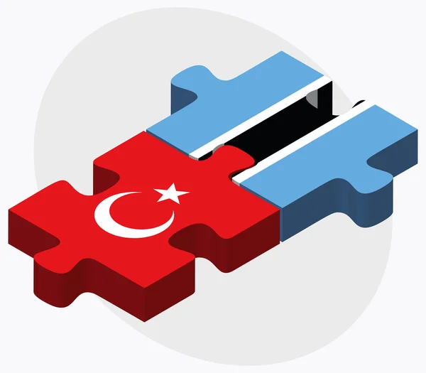 Turecko a Botswana příznaky — Stockový vektor