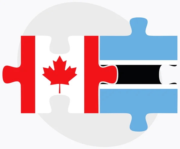 Banderas de Canadá y Botswana — Vector de stock