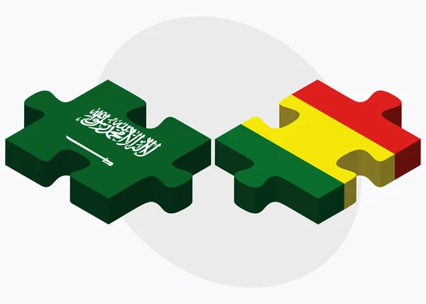 Banderas de Arabia Saudita y Bolivia — Vector de stock