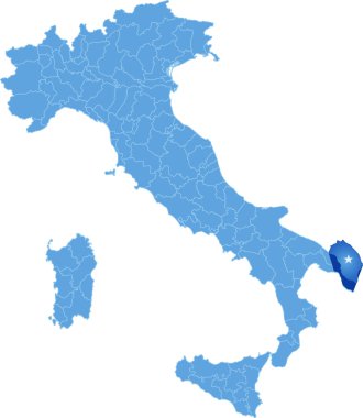 İtalya, Lecce Haritası