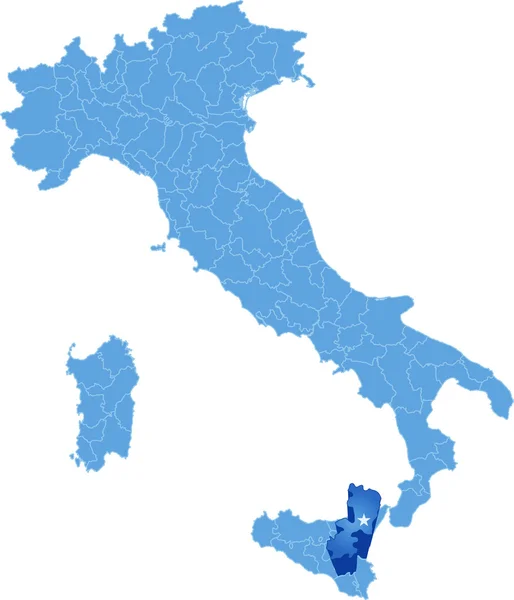 Carte de l'Italie, Catane — Image vectorielle