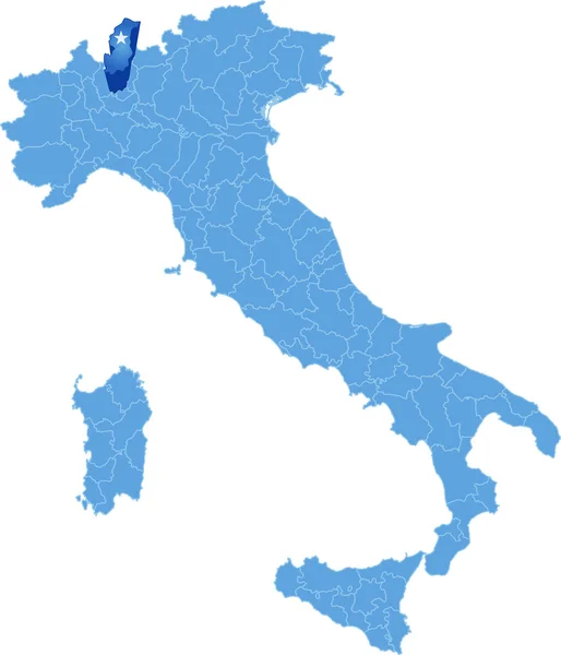 意大利科莫地图的 — 图库矢量图片