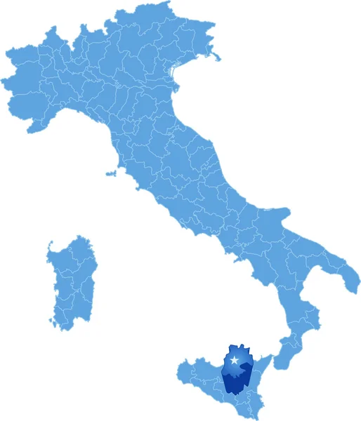 Map of Italy, Enna — Stock Vector