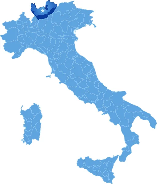 Mapa Włoch, Sondrio — Wektor stockowy