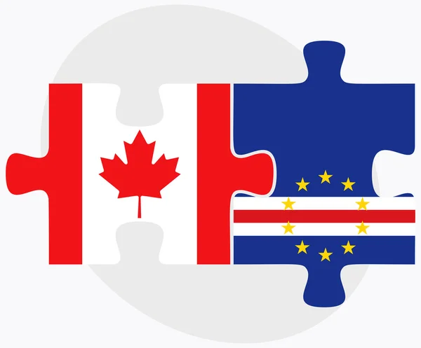 Drapeaux du Canada et du Cap-Vert — Image vectorielle