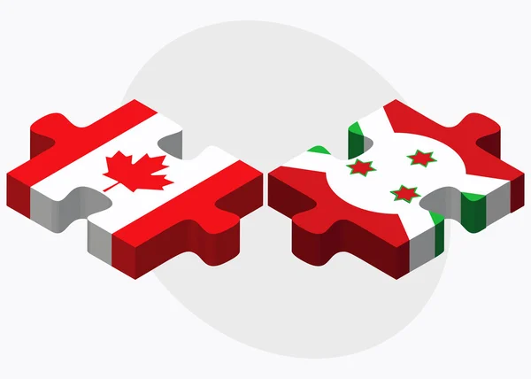 Canada and Burundi Flags — Stock Vector