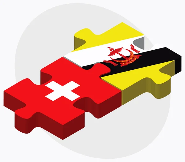 Suisse et Brunei Darussalam — Image vectorielle