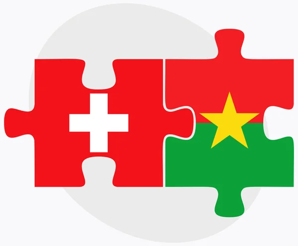 Zwitserland en Burkina Faso — Stockvector