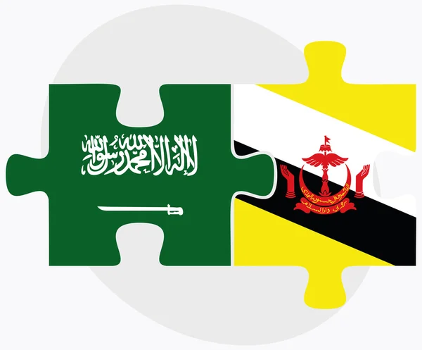 Saudiarabien och Brunei Darussalam — Stock vektor