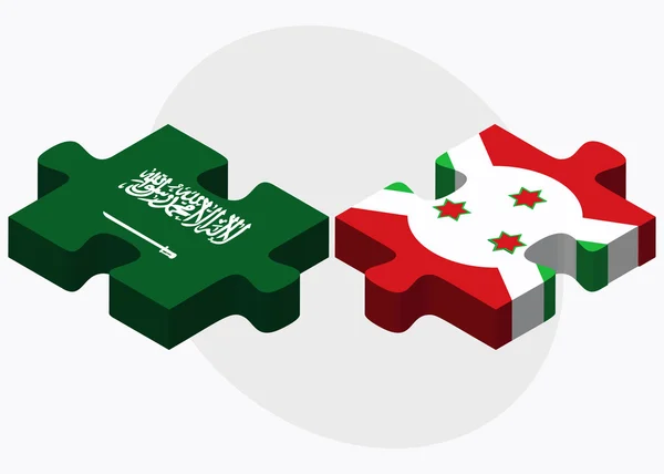 Bandiere Arabia Saudita e Burundi — Vettoriale Stock