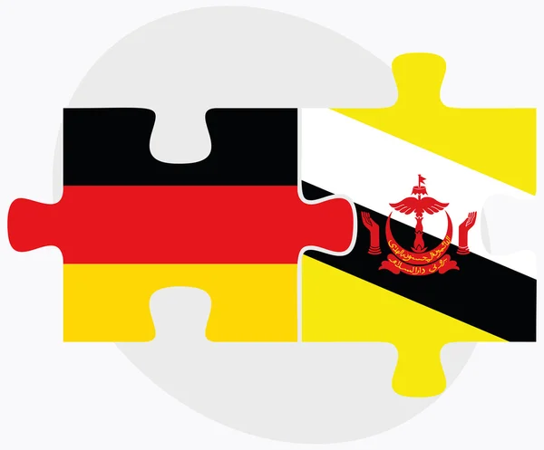 Německo a Brunej — Stockový vektor