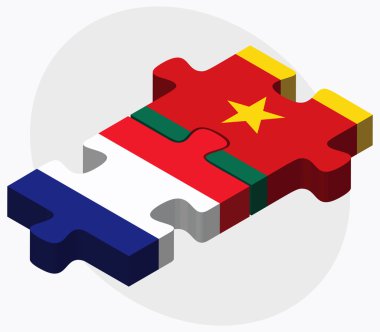 Fransa ve Kamerun bayrakları