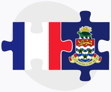 Fransa ve Cayman Adaları bayrakları