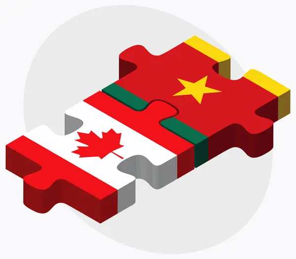 Canada en Kameroen — Stockvector