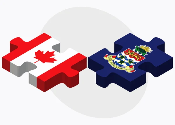 Canada et îles Caïmans — Image vectorielle