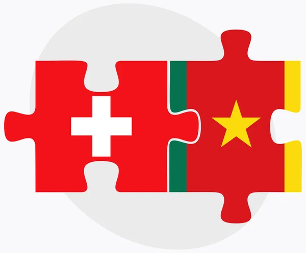 İsviçre ve Kamerun — Stok Vektör