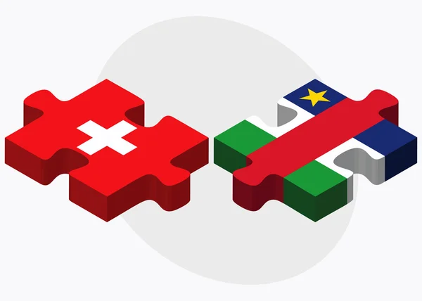 Suisse et République centrafricaine — Image vectorielle