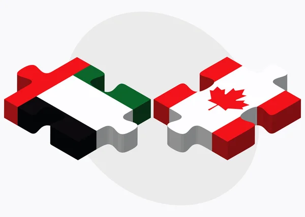 Emiratos Árabes Unidos y Canadá — Vector de stock
