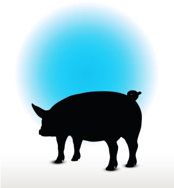 domuz siluet vektör görüntü