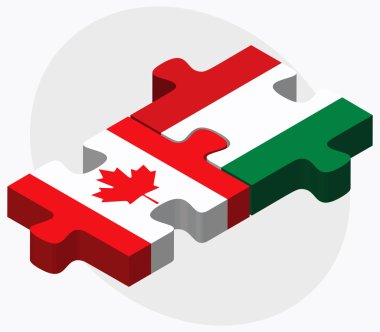 Kanada ve Macaristan bayrakları