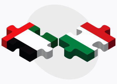 Birleşik Arap Emirlikleri ve Macaristan bayrakları