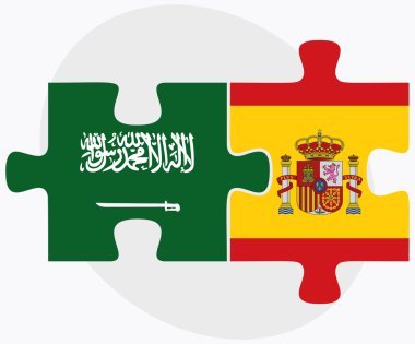 Suudi Arabistan ve İspanya bayrakları