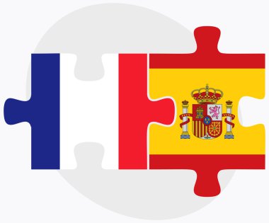 Fransa ve İspanya bayrakları