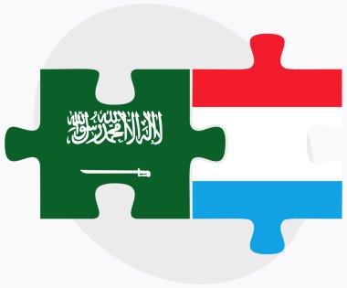 Suudi Arabistan ve Lüksemburg bayrakları