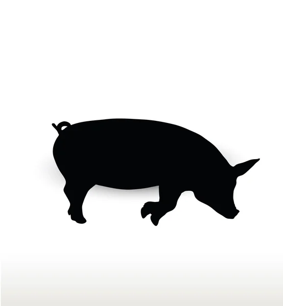 Silueta de cerdo vector de imagen — Archivo Imágenes Vectoriales