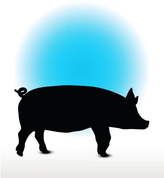 猪的轮廓矢量图像 — 图库矢量图片