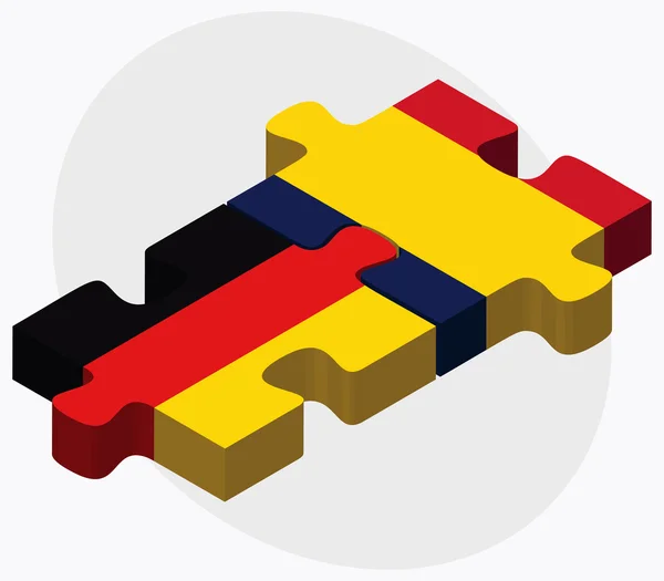 Duitsland en Tsjaad vlaggen — Stockvector
