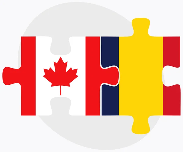 Banderas de Canadá y Chad — Vector de stock
