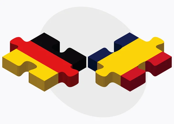 Allemagne et Tchad Drapeaux — Image vectorielle