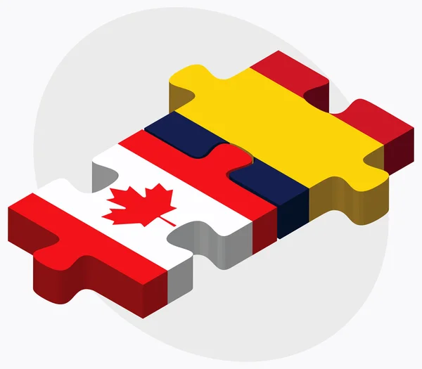 कनाडा और चाड झंडे — स्टॉक वेक्टर