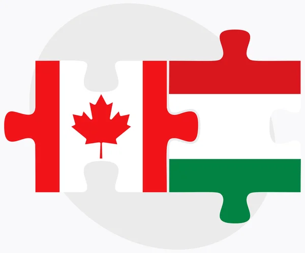 Kanada a Maďarsko příznaky — Stockový vektor