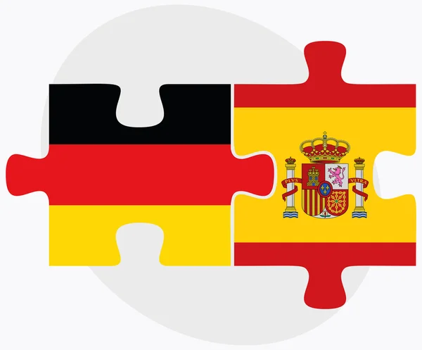 德国和西班牙国旗 — 图库矢量图片