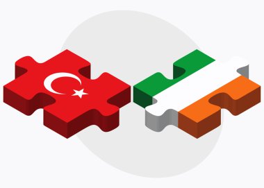 Türkiye ve İrlanda bayrakları
