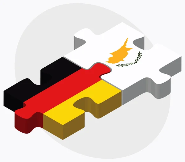 Allemagne et République de Chypre Drapeaux — Image vectorielle