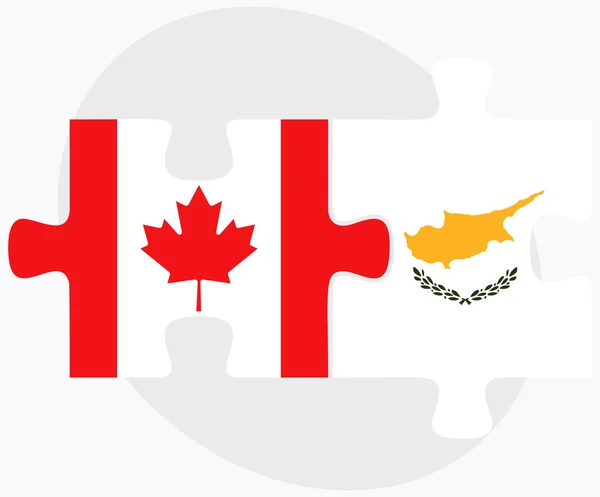 Canada and Republic of Cyprus Flags — Stock Vector