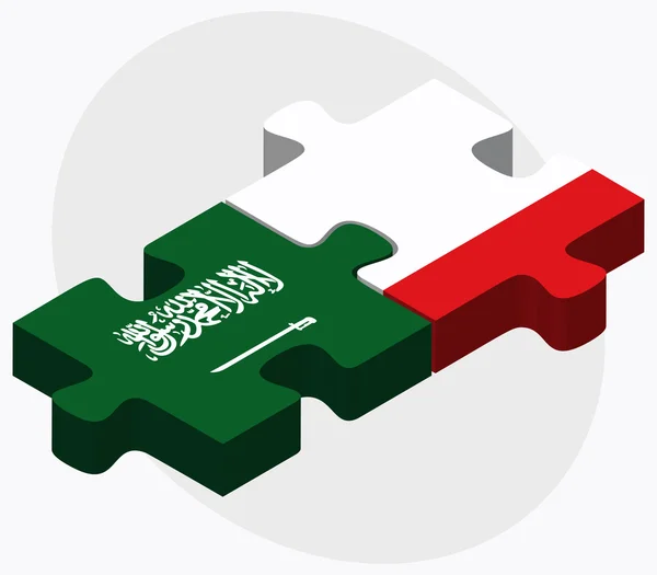 Bandiere Arabia Saudita e Gibilterra — Vettoriale Stock