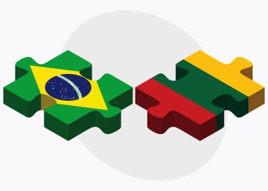 Brezilya ve Litvanya bayrakları