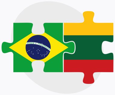 Brezilya ve Litvanya bayrakları