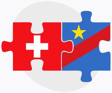 İsviçre ve Demokratik Cumhuriyeti Kongo bayrakları
