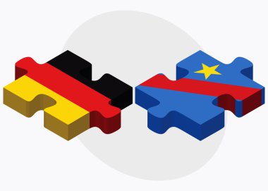 Almanya ve Demokratik Cumhuriyeti Kongo bayrakları