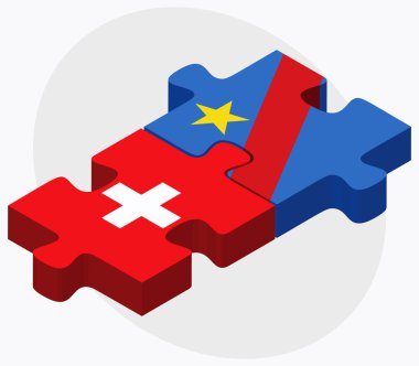 İsviçre ve Demokratik Cumhuriyeti Kongo bayrakları