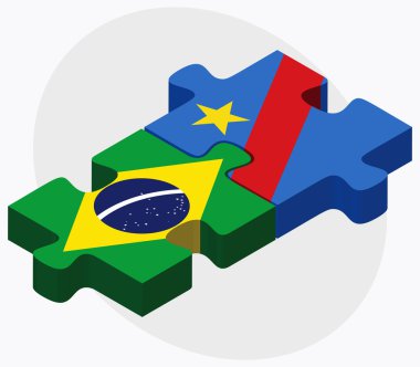 Brezilya ve Demokratik Cumhuriyeti Kongo bayrakları